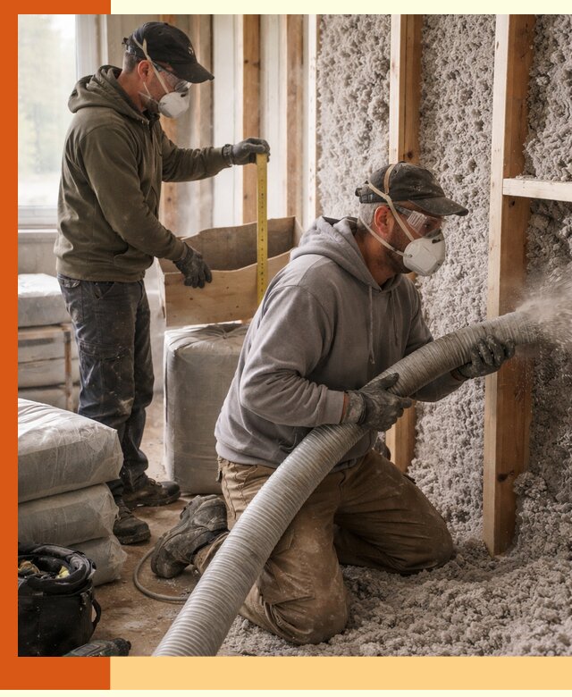 Утепление таунхауса эковатой в Узловой для максимально теплых стен