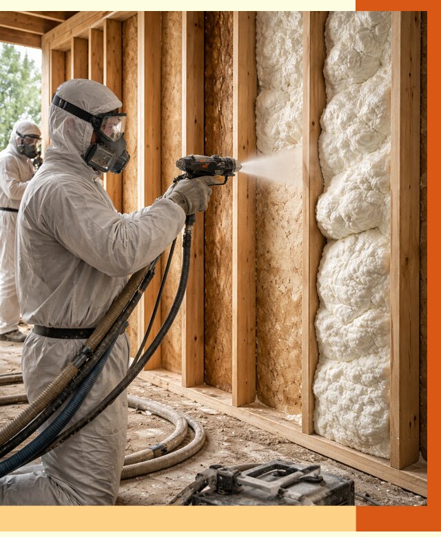 Утепление каркасного дома ППУ в Узловой от 2852 руб./м2 — работа под ключ | ТепломастерЗлв