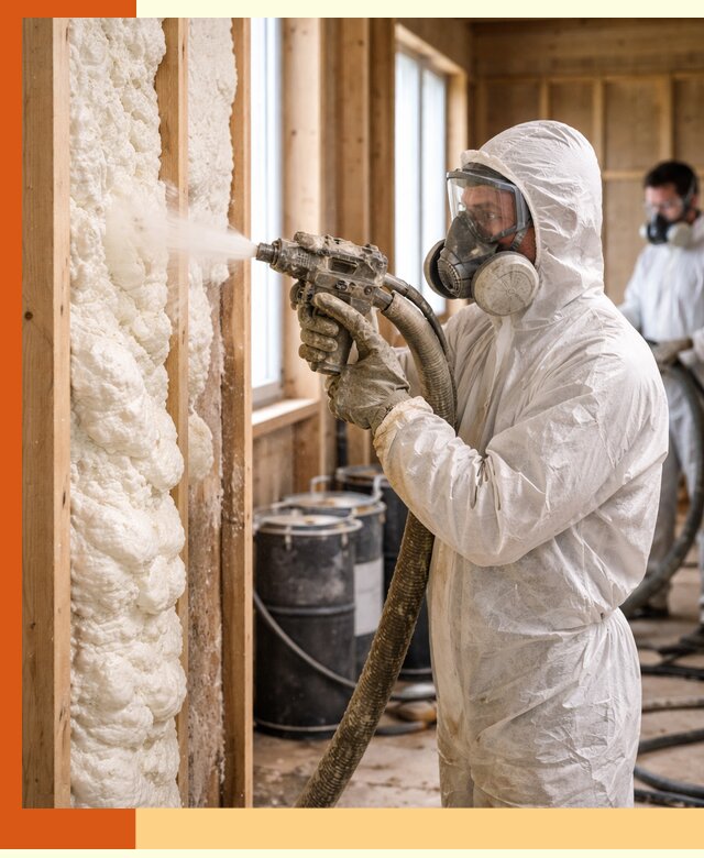 Утепление каркасного дома пенополиуретаном в Узловой