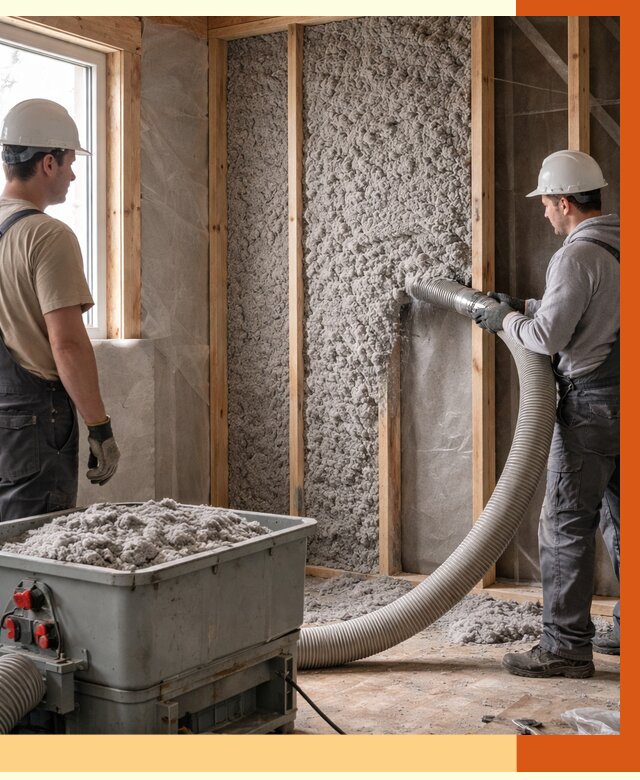 Утепление каркасного дома эковатой в Узловой от 1833 руб. | ТепломастерЗлв