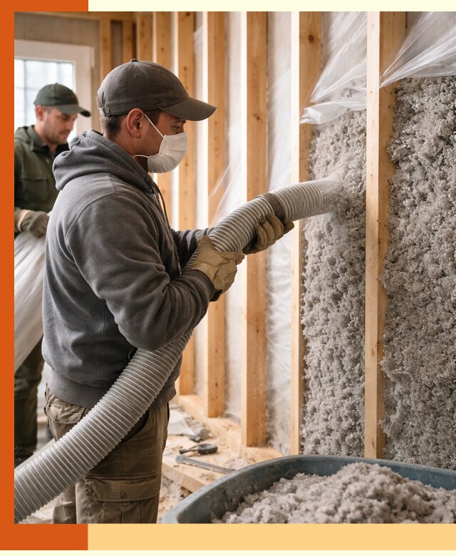 Утепление каркасного дома эковатой в Узловой — качественно и надолго