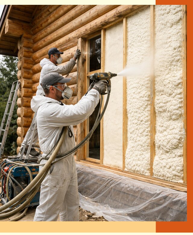 Утепление деревянного дома ППУ в Узловой от 4278 руб/м2 | ТепломастерЗлв — под ключ