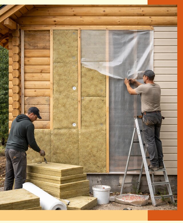 Утепление дома из бруса в Узловой от 3819 руб./м2 — работы под ключ | ТепломастерЗлв