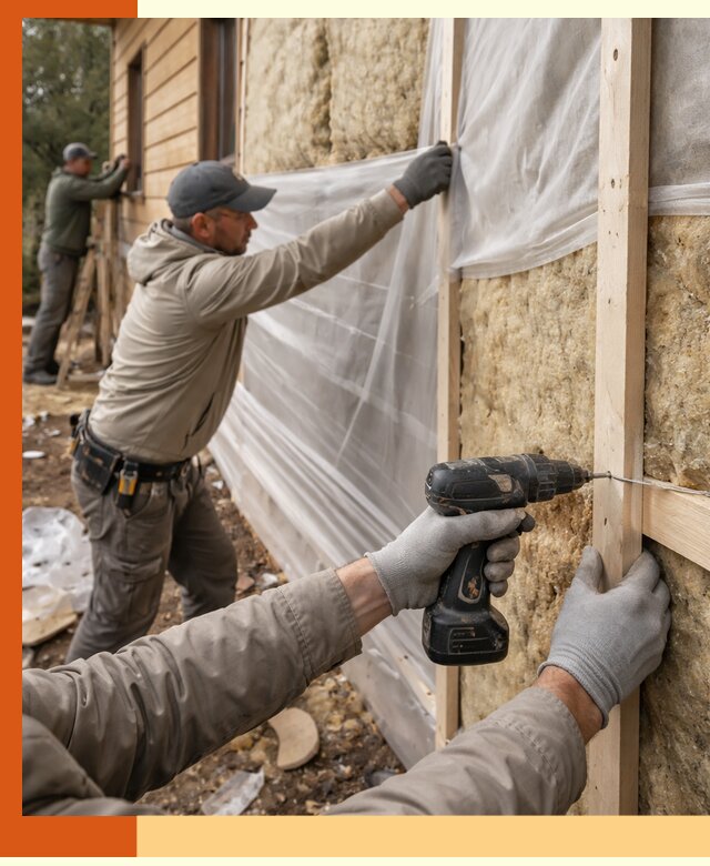 Утепление дома из бруса в Узловой качественно и долговечно