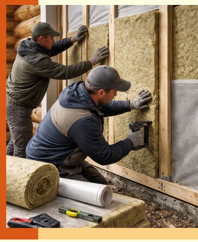 Утепление бревенчатого дома под ключ в Узловой