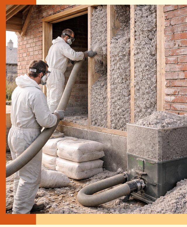 Утепление кирпичного дома эковатой в Узловой