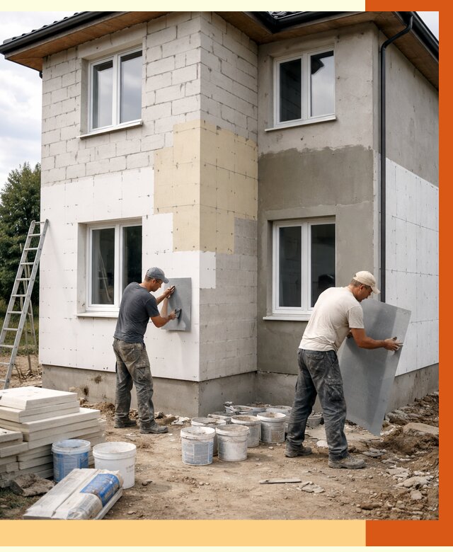 Утепление дома из газобетона в Узловой от 4278 руб./м² — заказать у ТепломастерЗлв