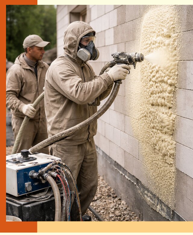 Утепление дома из газобетона ППУ в Узловой — надежная теплоизоляция