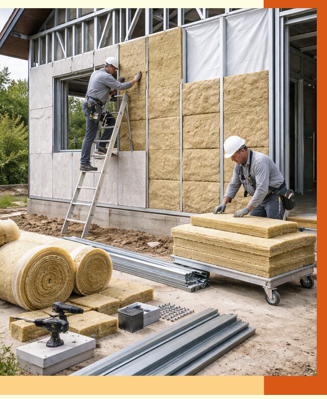 Утепление дома из ЛСТК в Узловой от 5296 руб./м² — профессионально | ТепломастерЗлв