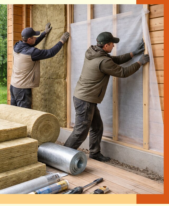 Утепление дома из двойного бруса в Узловой от 4889 руб./м² — ТепломастерЗлв под ключ