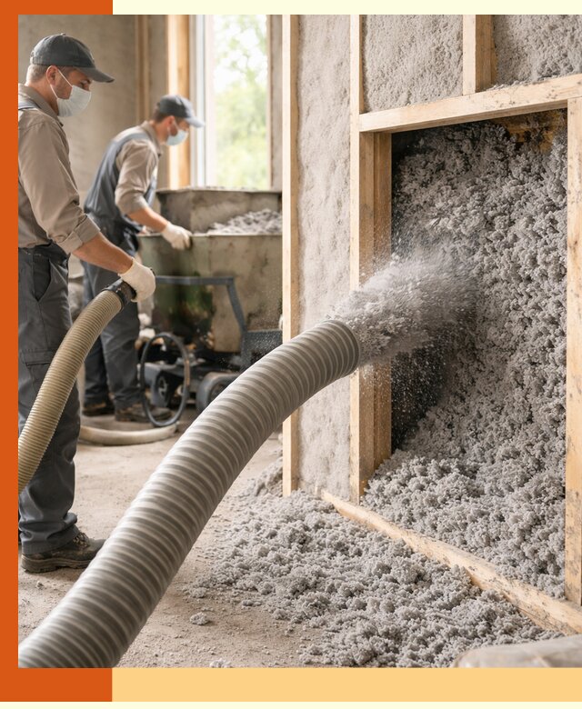 Утепление коттеджа эковатой в Узловой с гарантией качества