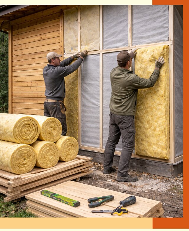 Утепление бани снаружи в Узловой от 86573 руб. под ключ | ТепломастерЗлв