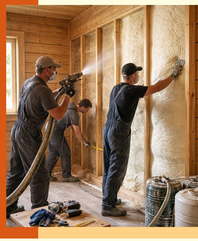 Утепление бани пенополиуретаном (ППУ) в Узловой