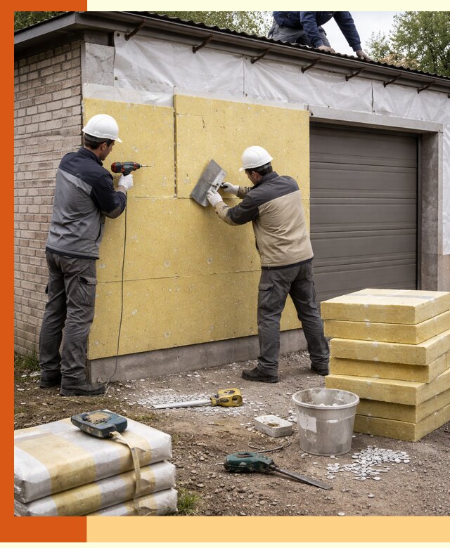 Утепление гаража снаружи в Узловой качественно и надёжно