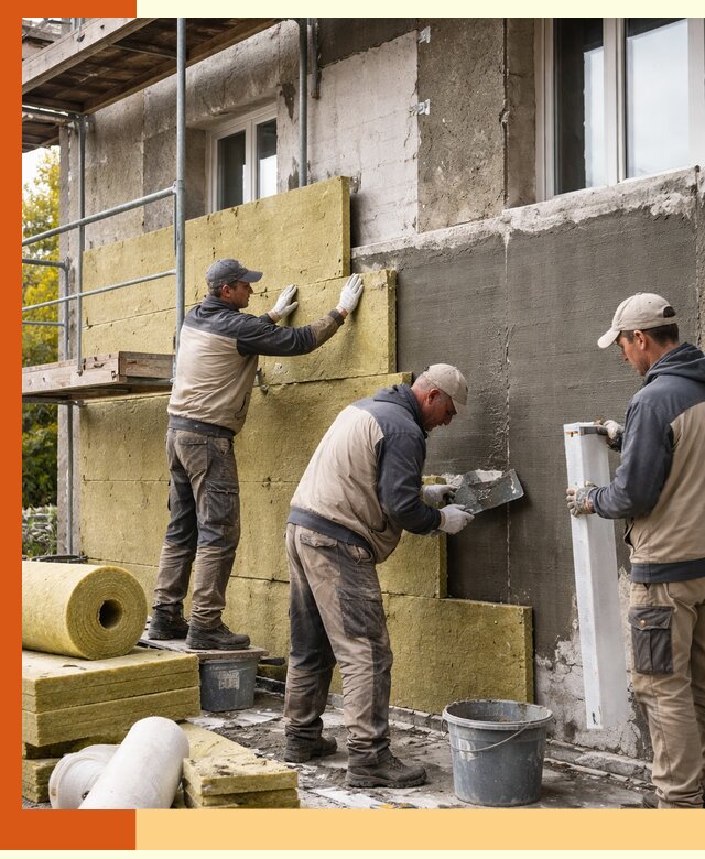 Утепление фасада зданий и домов в Узловой