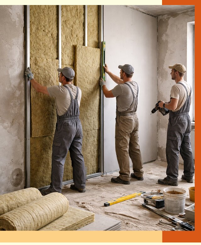 Утепление стен изнутри в Узловой от 2292 руб/м² под ключ | ТепломастерЗлв