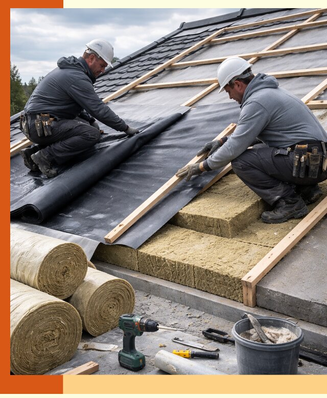 Утепление крыши снаружи в Узловой: профессиональная теплоизоляция