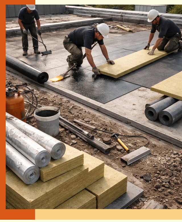 Утепление плоской крыши в Узловой — надежная теплоизоляция и герметизация