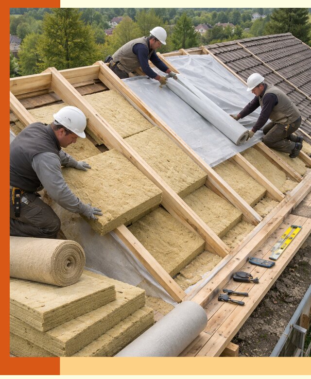 Утепление скатной крыши в Узловой качественно и надёжно