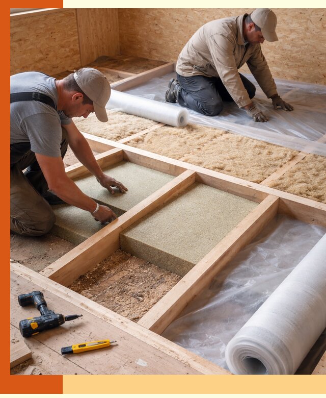 Профессиональное утепление деревянного пола в Узловой