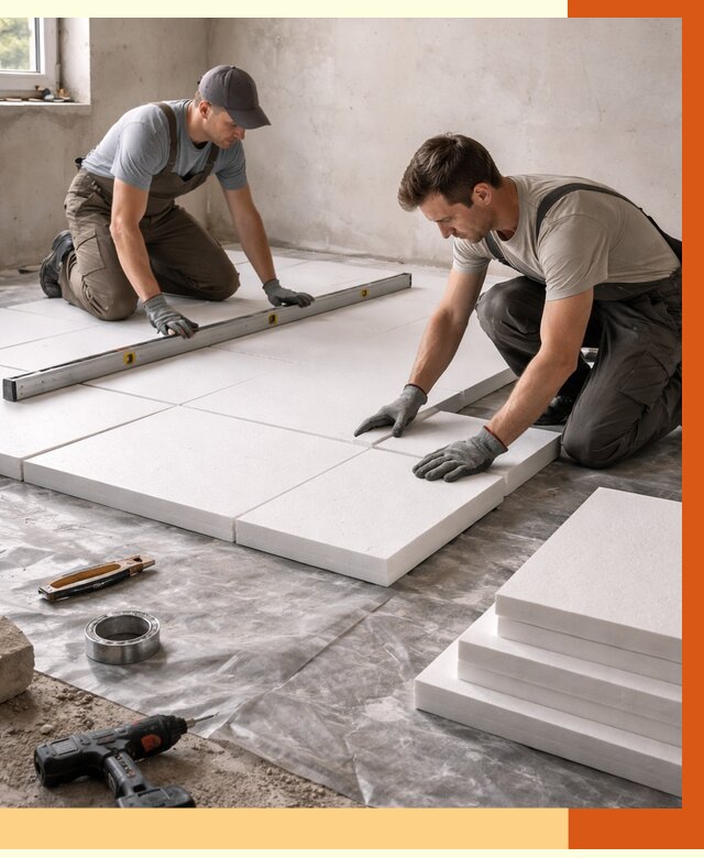 Утепление бетонного пола в Узловой от 2546 руб/м2 — монтаж и цена | ТепломастерЗлв