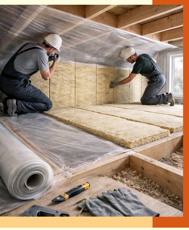 Утепление перекрытий в Узловой от 2903 руб/м2 — утепление межэтажных и чердачных | ТепломастерЗлв