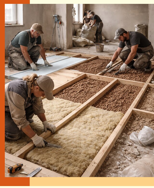 Утепление перекрытий жилых и промышленных зданий в Узловой