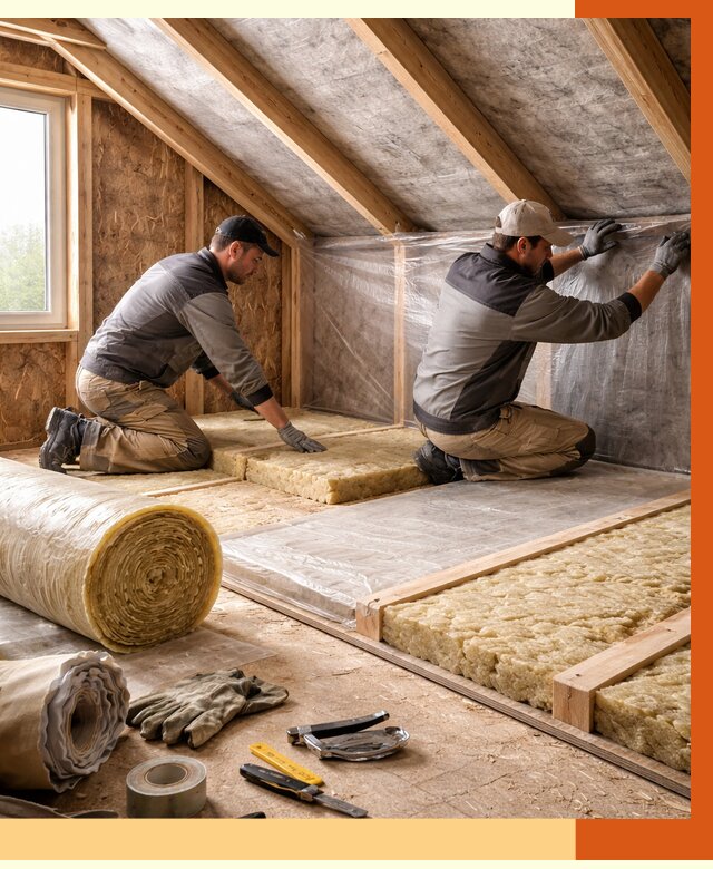 Утепление чердака в Узловой от 7639 руб/м² — теплоизоляция и комплексное утепление под ключ | ТепломастерЗлв