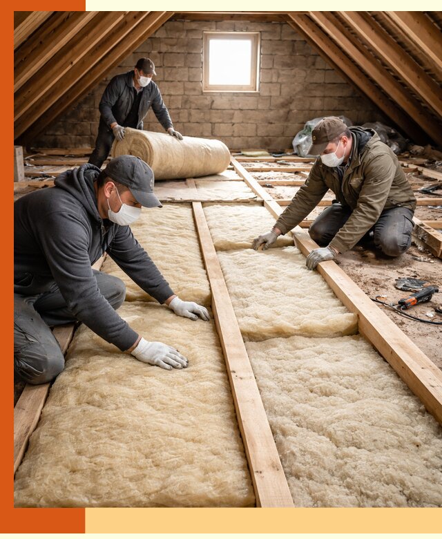 Утепление чердака в Узловой — профессиональная теплоизоляция кровли