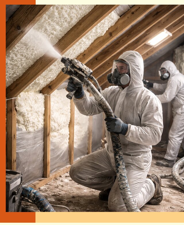 Утепление чердака пенополиуретаном (ППУ) в Узловой