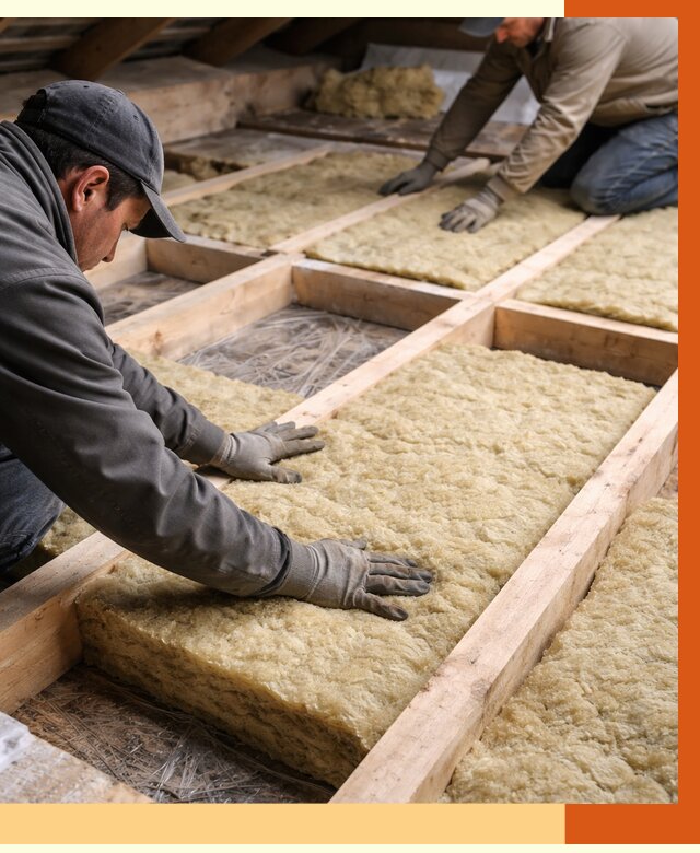 Утепление чердака минватой в Узловой от 3565 руб/м2 под ключ | ТепломастерЗлв