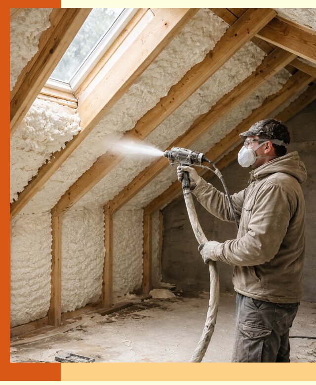 Утепление мансарды ППУ в Узловой быстро и надежно