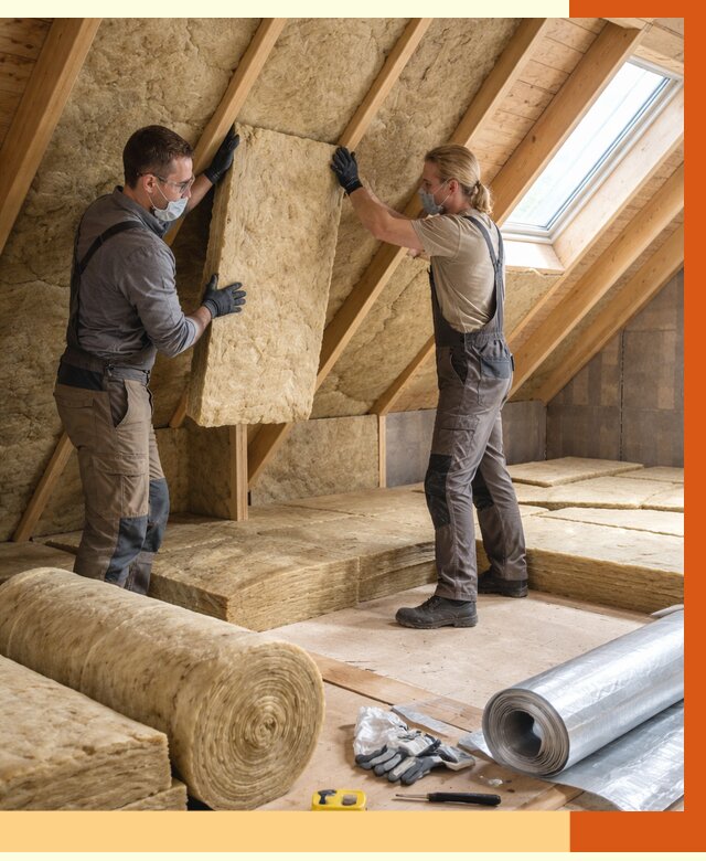 Утепление мансарды минватой в Узловой от 4278 руб./м2 — монтаж и пароизоляция | ТепломастерЗлв