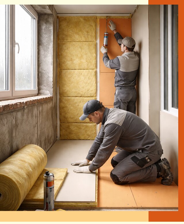 Утепление лоджии под ключ в Узловой от 6620 руб/м2 — комплексное решение | ТепломастерЗлв