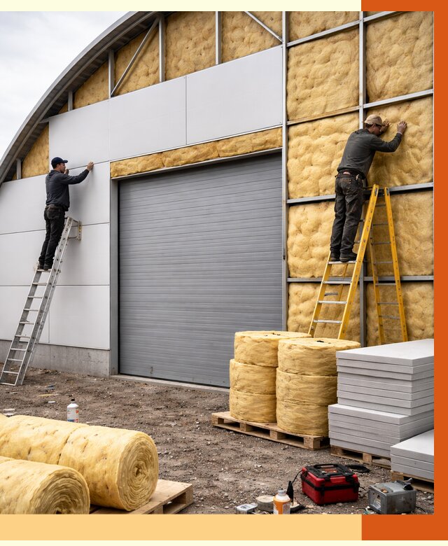 Утепление ангара пенополиуретаном в Узловой от 7333 руб./м² — комплекс от ТепломастерЗлв