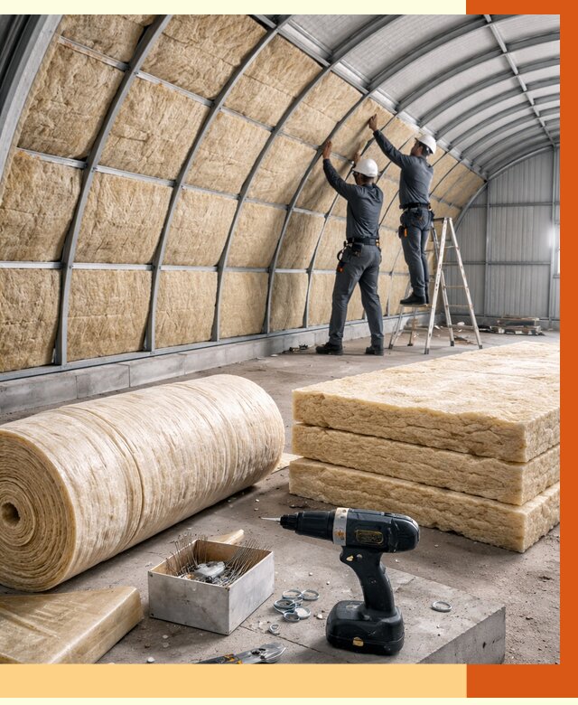 Утепление арочного ангара в Узловой от 3259 руб./м2 под ключ | ТепломастерЗлв