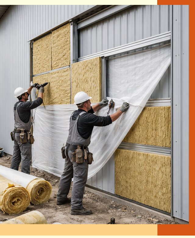 Утепление металлического склада в Узловой от 4583 руб/м2 — комплексное утепление под ключ | ТепломастерЗлв