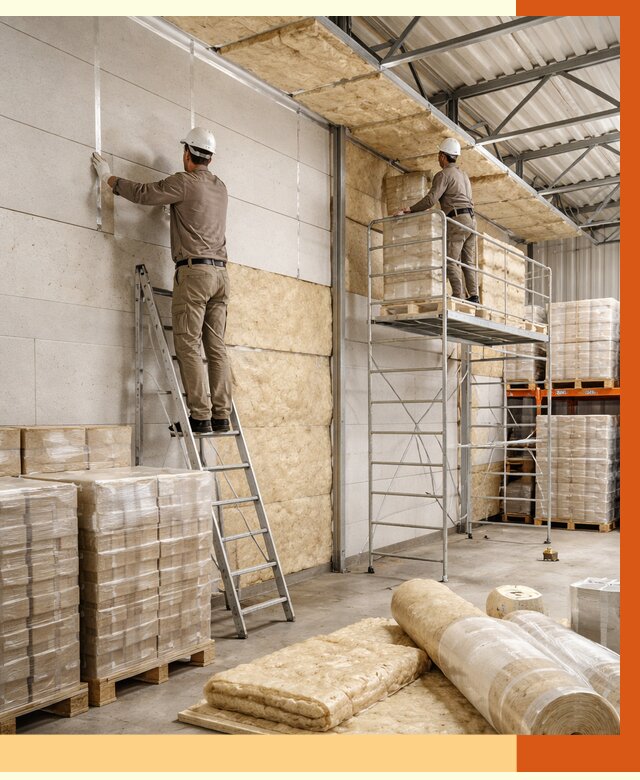 Утепление склада готовой продукции в Узловой от 1986 руб./м2 — комплексно | ТепломастерЗлв