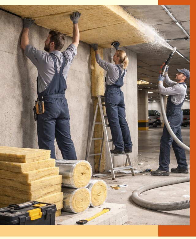 Утепление паркинга в Узловой от 6926 руб./м2 — работы под ключ | ТепломастерЗлв