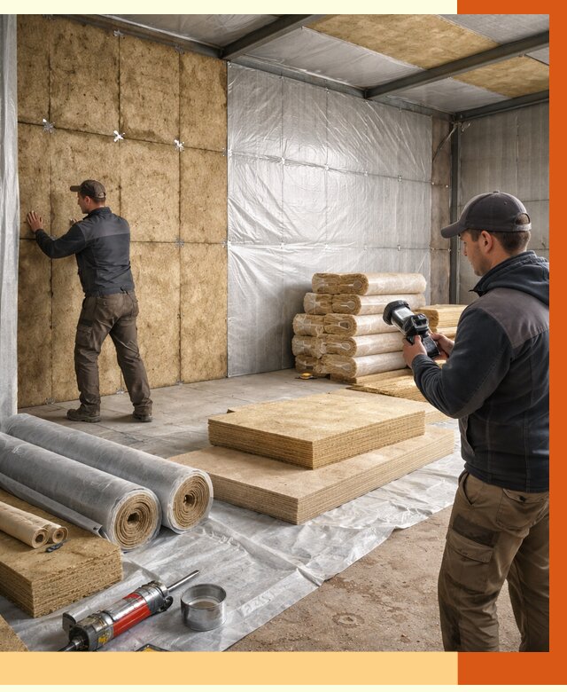 Утепление теплого склада в Узловой под ключ от 11713 руб/м² | ТепломастерЗлв