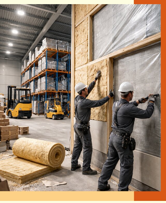 Утепление склада с техникой в Узловой от 4278 руб./м2 — комплексно под ключ | ТепломастерЗлв