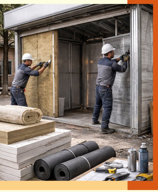 Утепление павильона шаурма в Узловой под ключ от 1222 руб. за м² | ТепломастерЗлв