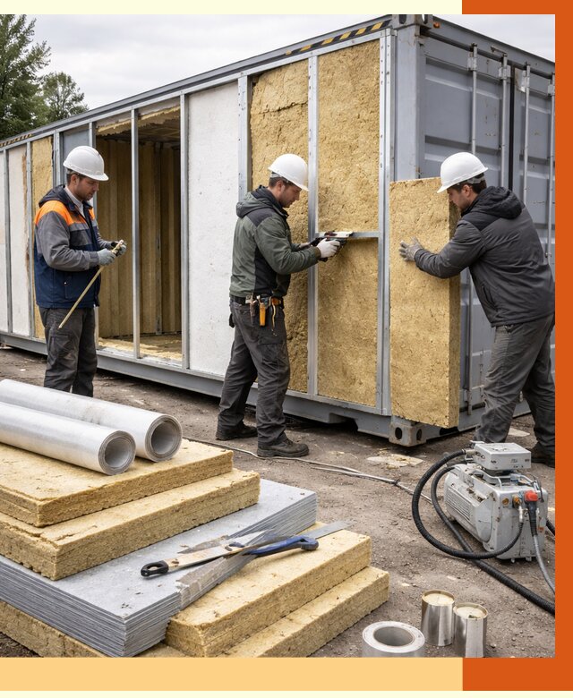 Утепление морского контейнера в Узловой от 3819 руб. под ключ | ТепломастерЗлв