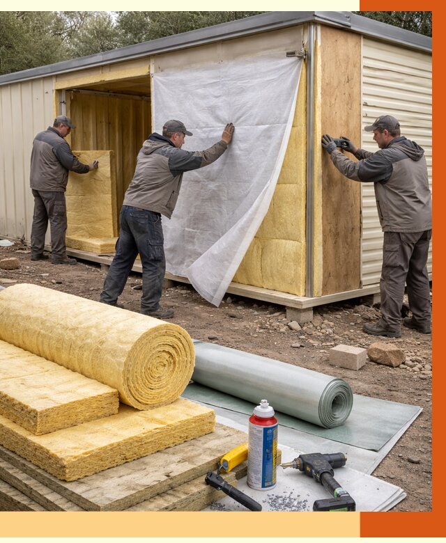 Утепление строительной бытовки в Узловой от 12731 руб. под ключ | ТепломастерЗлв