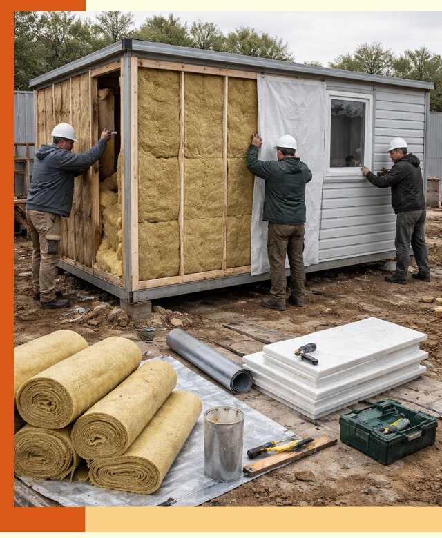 Утепление строительной бытовки под ключ в Узловой для любых условий