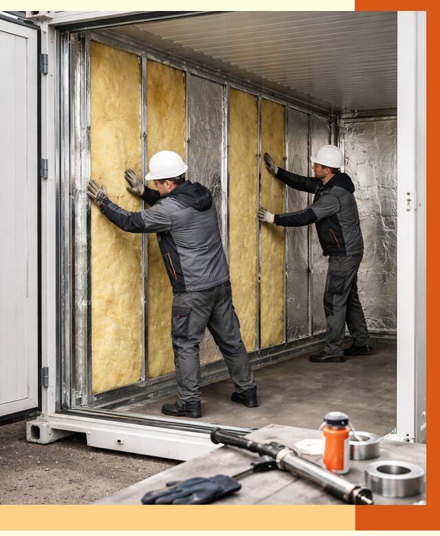 Утепление рефрижераторного контейнера в Узловой от 45833 руб./м² | ТепломастерЗлв