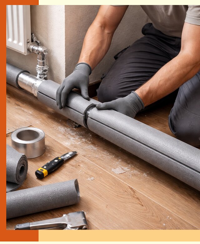 Утепление труб отопления в Узловой: теплоизоляция и защита сети