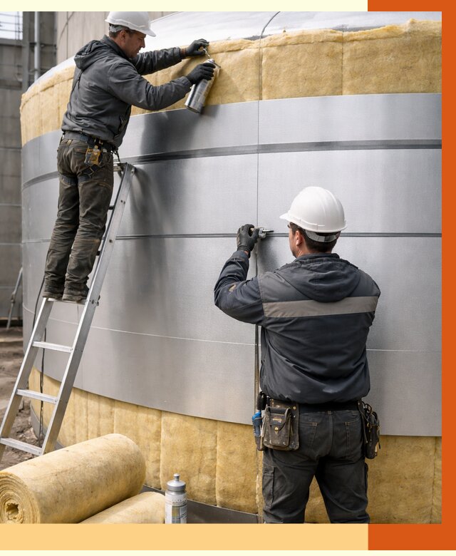 Утепление цистерны в Узловой пенополиуретаном от 14768 руб. под ключ | ТепломастерЗлв