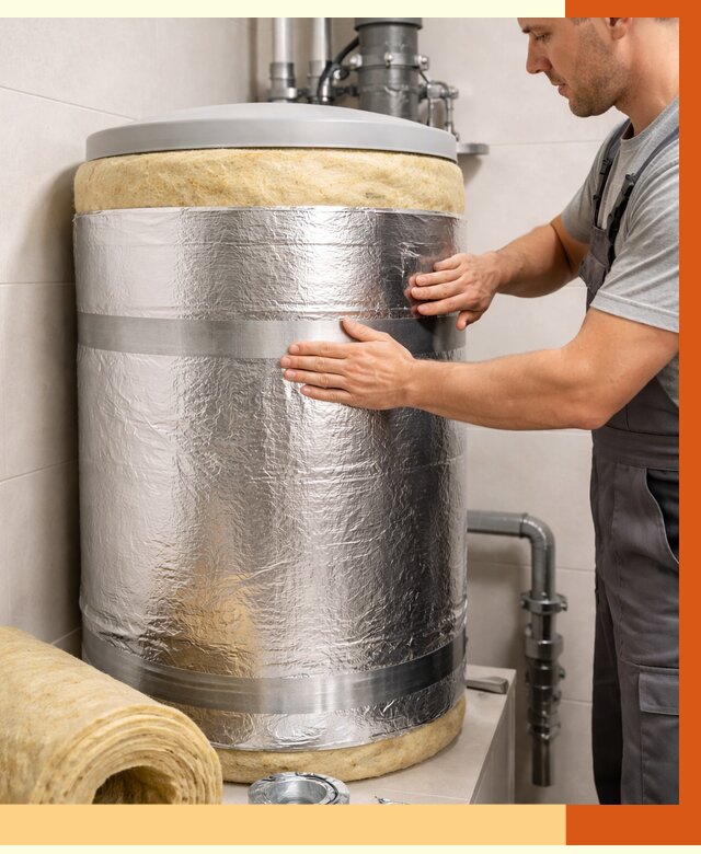 Утепление бойлера в Узловой от 4583 руб. под ключ | Утепление ППУ | ТепломастерЗлв