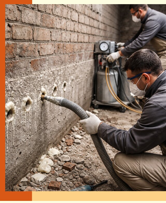 Заполнение колодцевой кладки ППУ в Узловой быстро и герметично